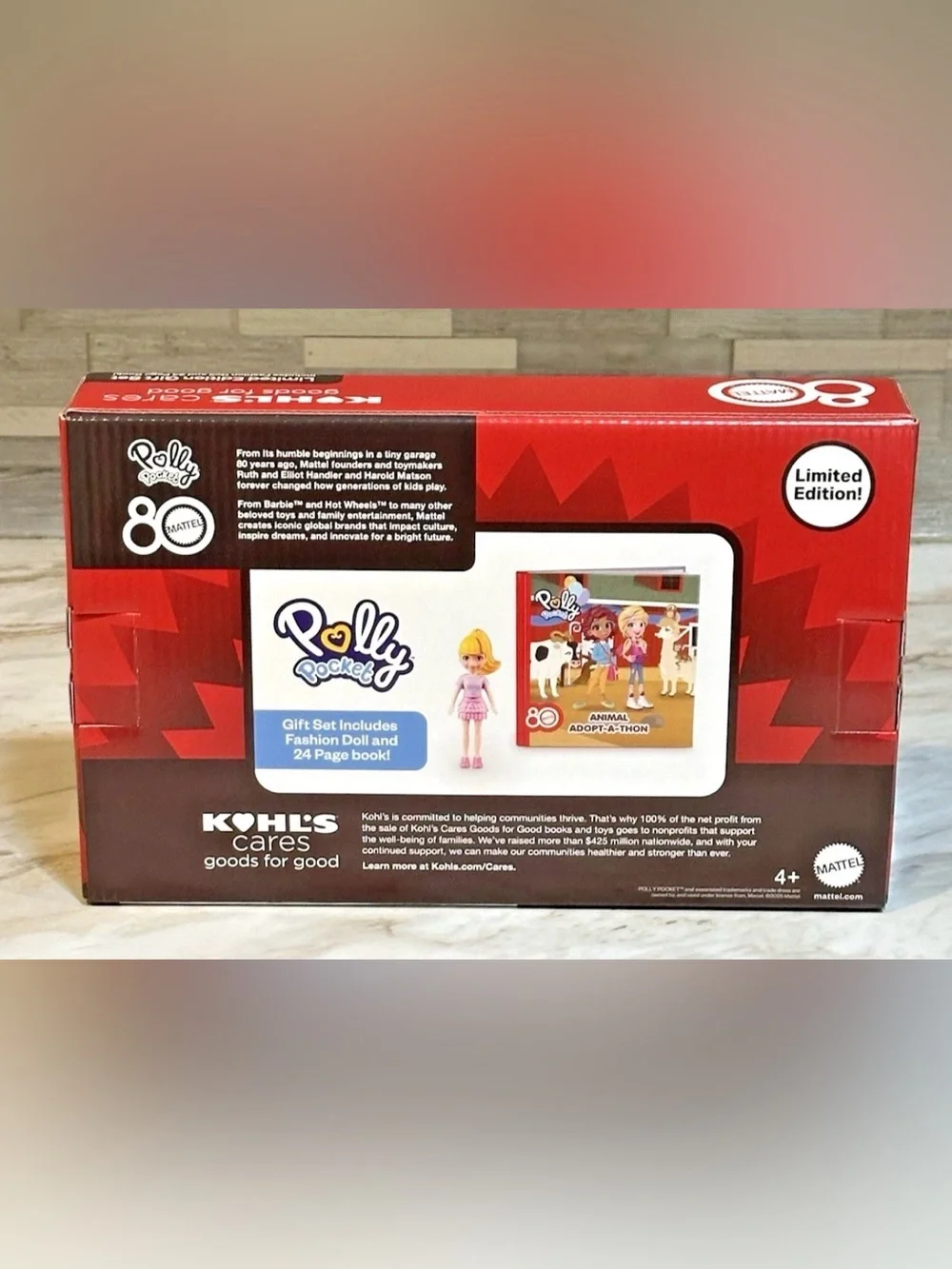 Mattel Polly Pocket Limited Edition Gift Set Animal Adopt-a-Thon Doll and Book